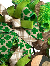 Load image into Gallery viewer, St. Patrick’s Shamrock Wreath, St. Patrick&#39;s Decor
