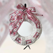 Load image into Gallery viewer, Santa Claus Ribbon and Yarn Christmas Wreath
